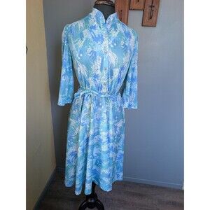 Vintage Floral Dress; 80s Lightweight Dress